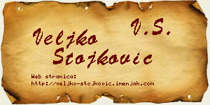 Veljko Stojković vizit kartica
